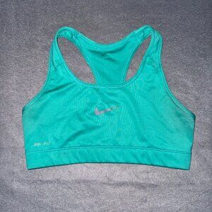 Nike Dri-FIT Sports Bra Women’s Medium Teal Racerback Compression Athletic Train